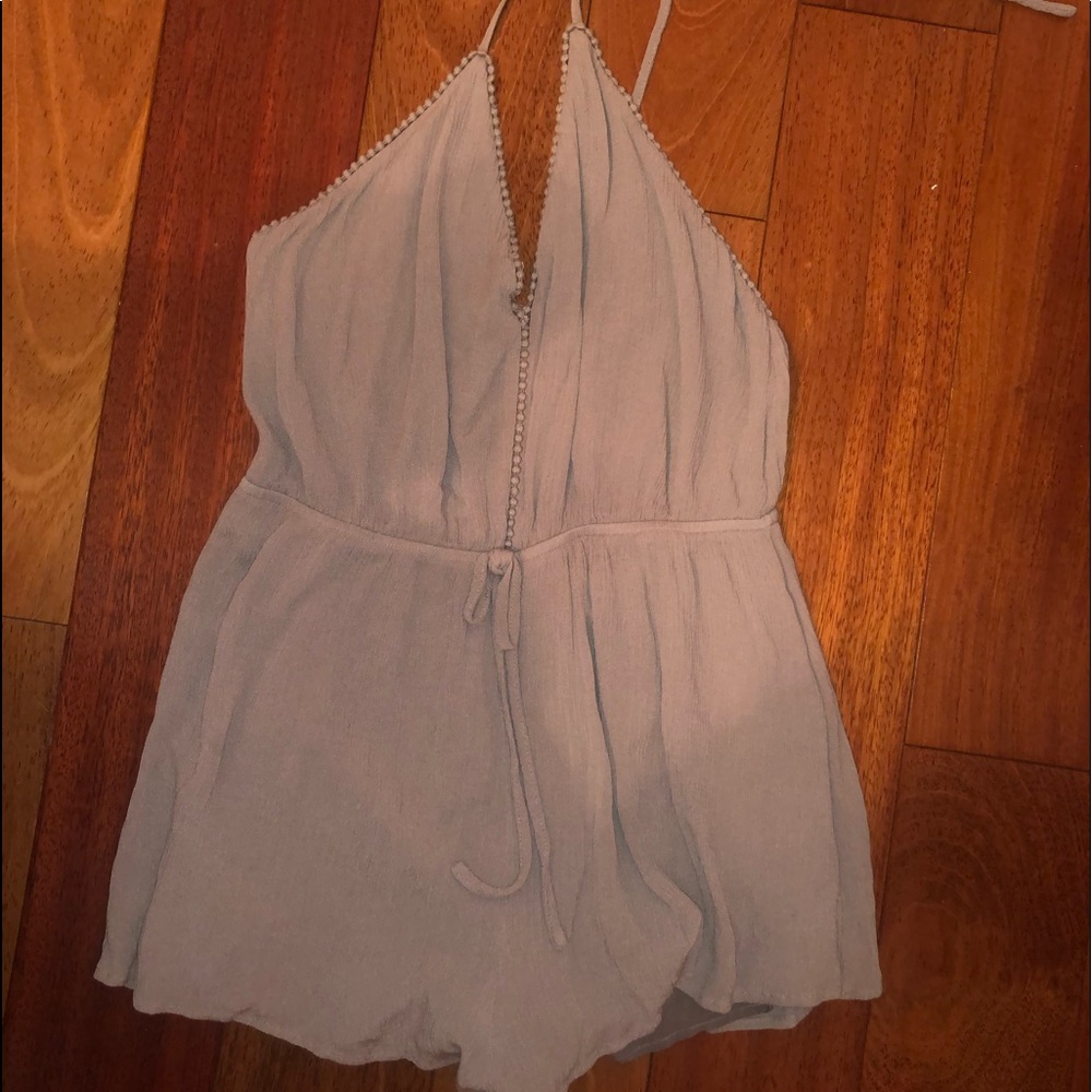 Gray halter romper